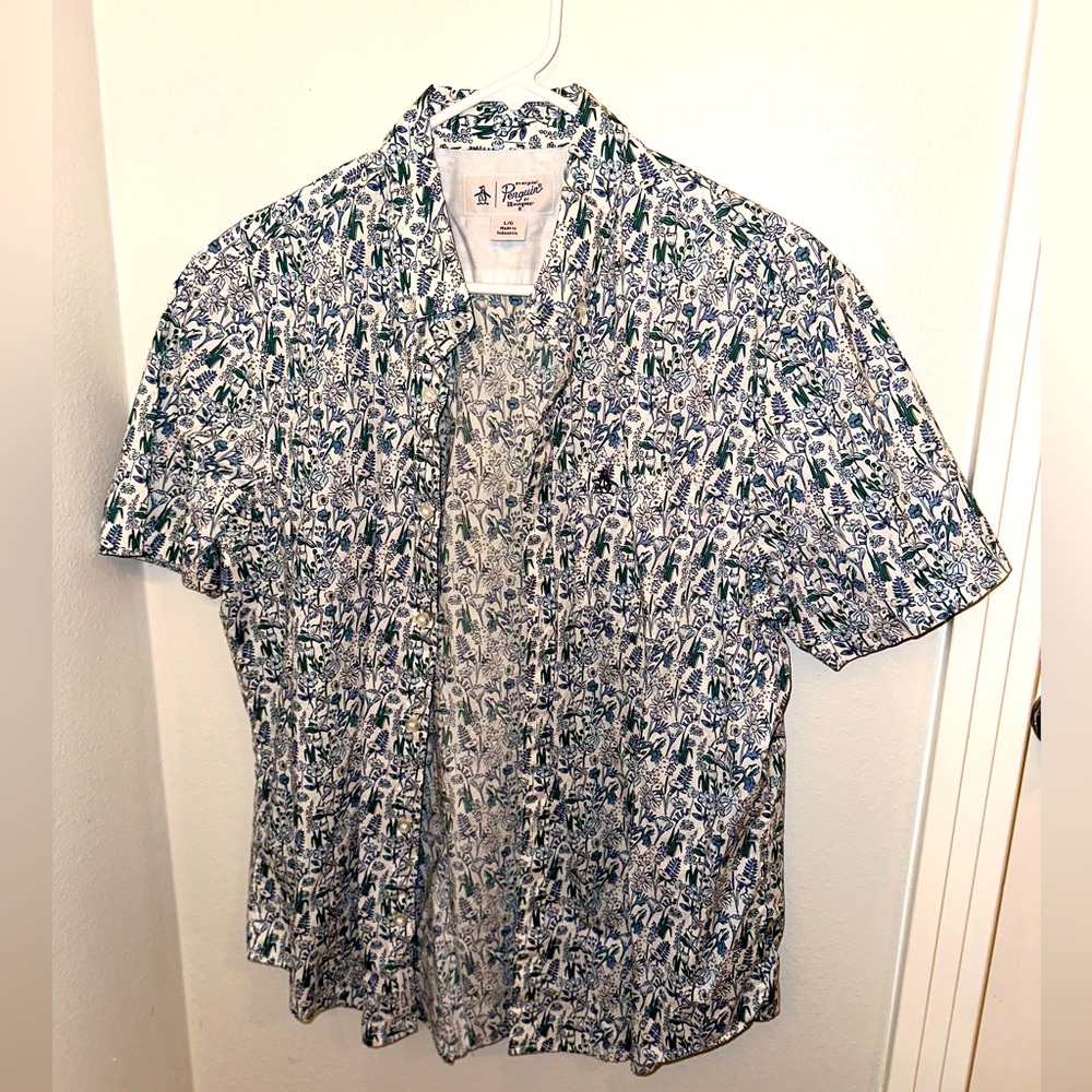 Men's button down shirt short sleeve